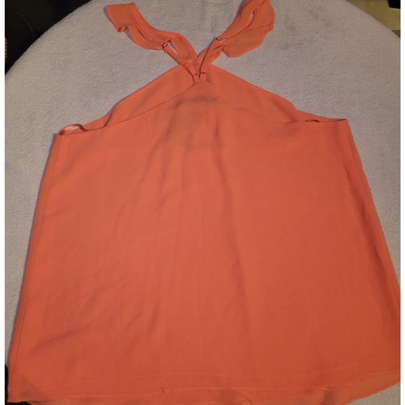 Naked Zebra Coral Halter Neck Style Cross Back Seeveless Top Blouse Womens L NWT - Picture 2 of 7